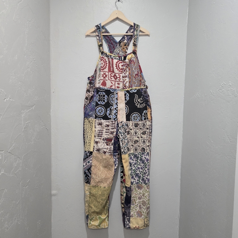 Sacred Threads Patchwork Overalls - image 1